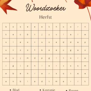 Woordzoeker herfst