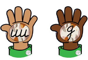 High five handjes met letters