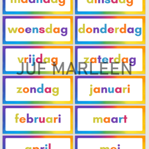 Dagritme dagen/maanden/seizoenen