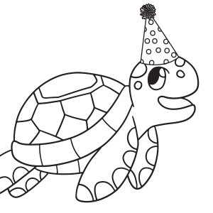 Feestelijke zeedieren kleurplaten