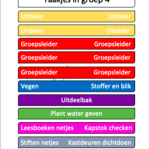 klassendienst schema