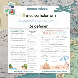 Invulverhaal - woordsoorten oefenen - thema REIZEN