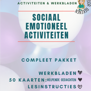 sociaal emotioneel pakket; incl 50 kaarten helpende gedachten