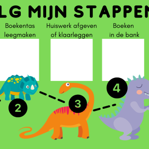 Boekentas leegmaken dino stappenplan