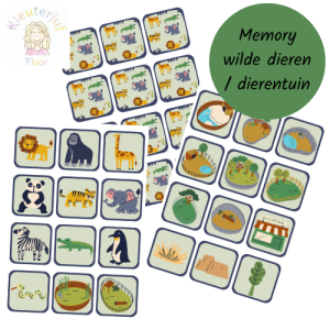 Dierentuin memory wilde dieren