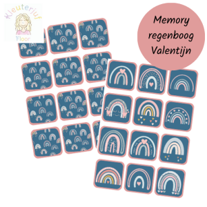 regenboog Valentijnsdag memory