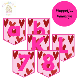 Vlaggetjes thema valentijnsdag