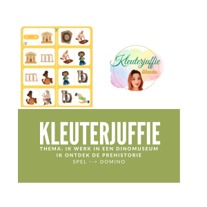 Kleuterjuffie, domino thema dino's/ prehistorie