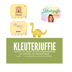 Kleuterjuffie, lettergrepen klappen dino/prehistorie