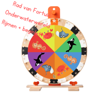 Rad van fortuin - Onderwaterwereld - Beginletters en rijmen