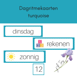Dagritmekaarten - turquoise