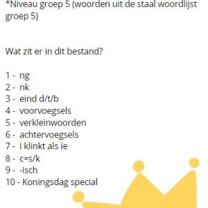 Koningsdag wandeldictee