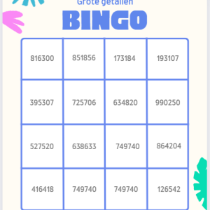 Grote getallen bingo