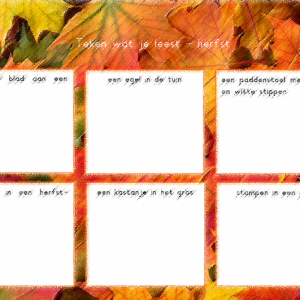 Teken wat je leest herfst groep 3