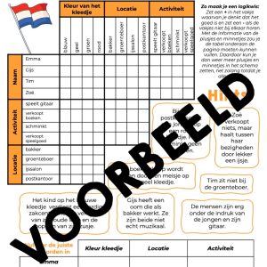 Logikwis opdracht Koningsdag - oefen begrijpend lezen!