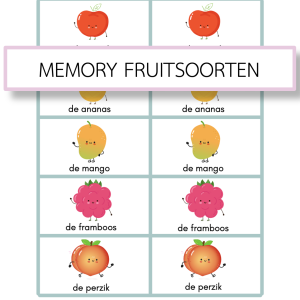 MEMORY FRUITSOORTEN