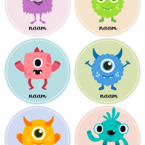 36 ronde naamkaartjes