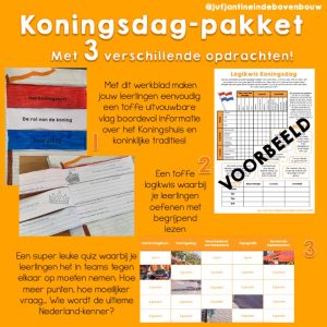 Pakket Koningsdag bovenbouw - 3 opdrachten!