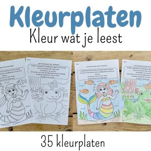 Kleur wat je leest kleurplaten | begrijpend lezen kleuropdrachten