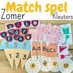 Zomer Match Spel – Bewegend & Spelend Leren voor Peuters en Kleuters