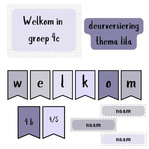 Deurversiering lila