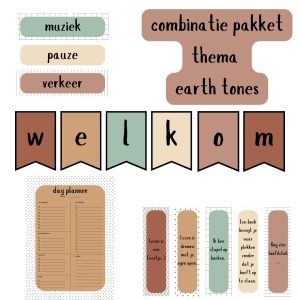 Combinatiepakket klasthema earth tones
