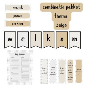 Combinatiepakket klasthema beige