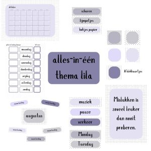Alles-in-één pakket klasthema lila