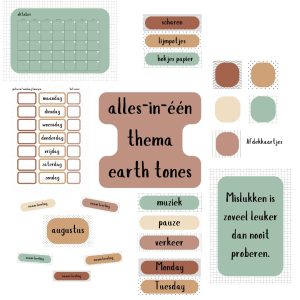 Alles-in-één pakket klasthema earth tones