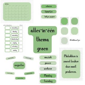 Alles-in-één klasthema groen