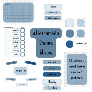 Alles-in-één pakket klasthema blauw
