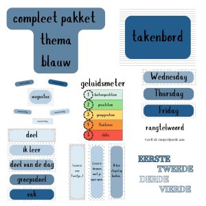 Complete set klasthema blauw