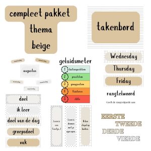 Complete set klasthema beige