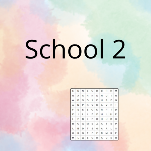 AN - de school (deel 2) - spel 4: woordzoeker