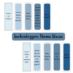 Boekleggers thema blauw
