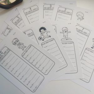 Huiswerkblaadjes maal-en deeltafels