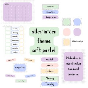 Alles-in-één pakket klasthema soft pastel