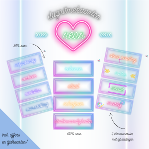 Dagritmekaarten Neon