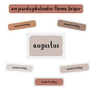 Verjaardagskalender thema brique