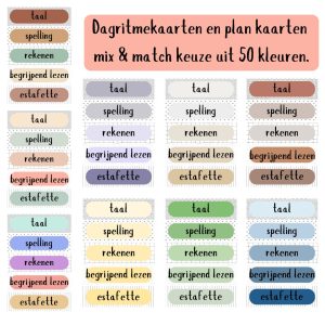 Dagritmekaarten en plankaarten Mix&Match