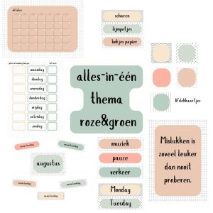 Alles-in-één pakket klasthema roze&groen