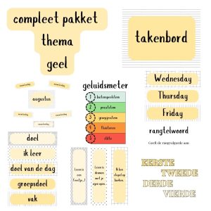 Complete set klasthema geel