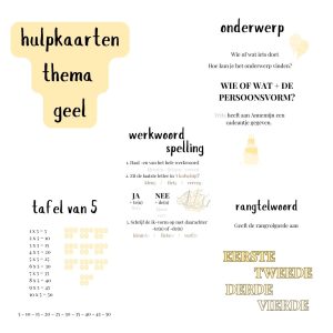 Hulpkaarten thema geel