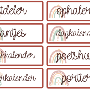 Takenbord thema regenboog