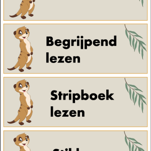 Dagritmekaartjes stokstaartjes