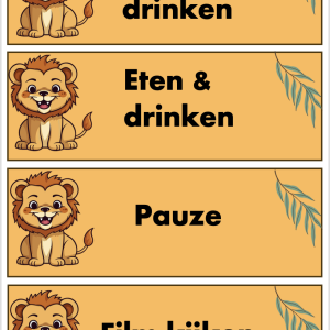 Dagritmekaartjes Leeuw
