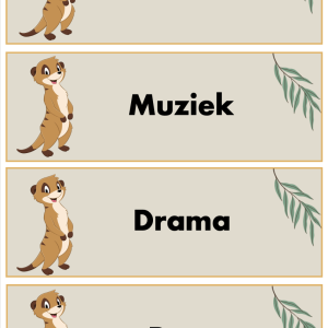 Dagritmekaartjes Stokstaartjes