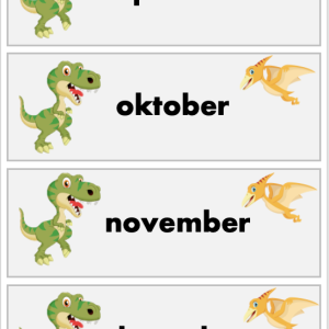Dagritmekaartjes Dino