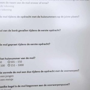 Wie is de mol?