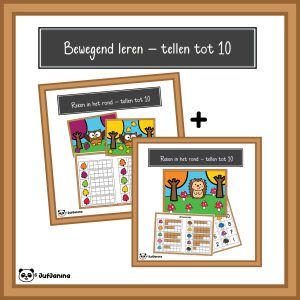 Bewegend leren - tellen tot 10 (Herfst)